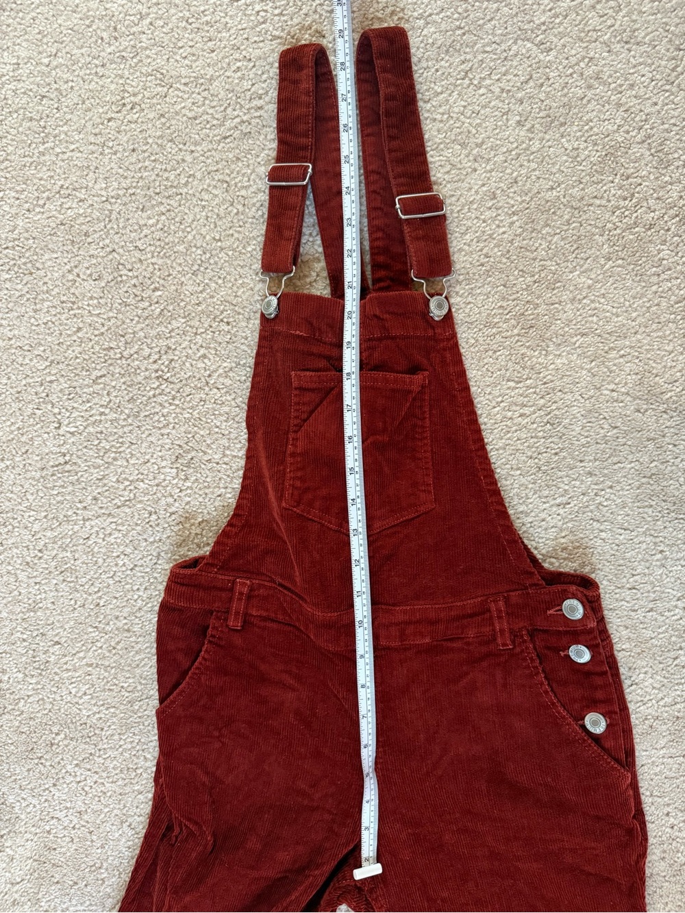 Love Tree Corduroy Overalls in Deep Rust Red - Picture 7 of 7